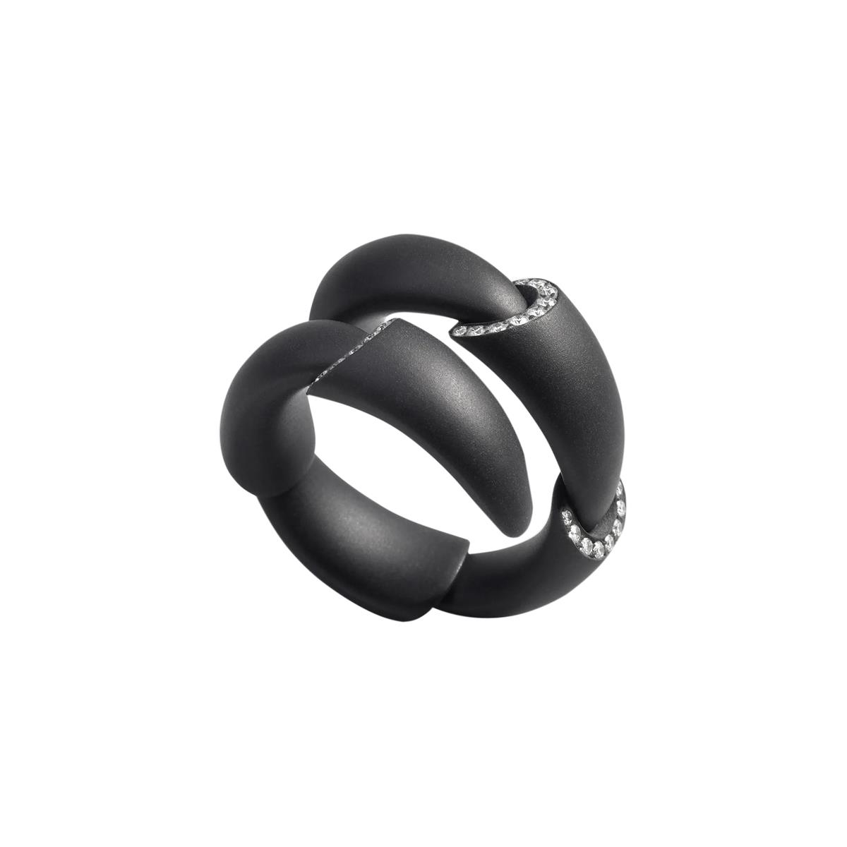 Black matte titanium and diamonds are a favorite combination
