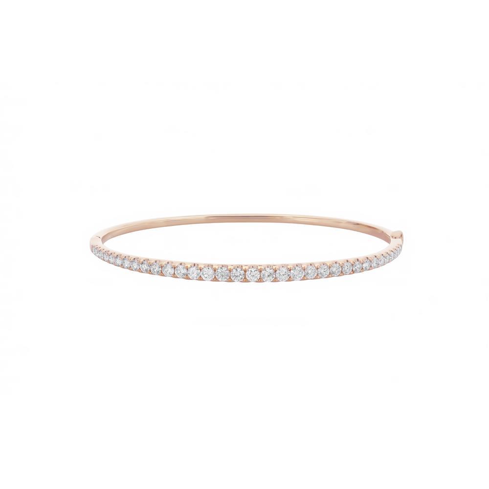 London Collection Rose Gold Graduating Diamond Bangle Bracelet