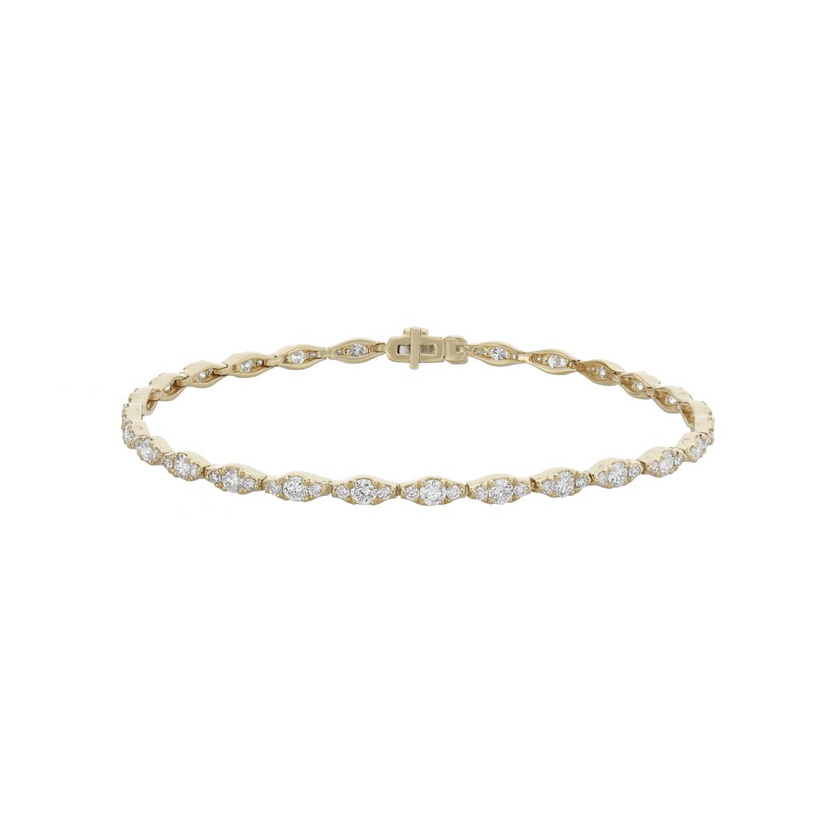 All new yellow gold and diamond bracelets just in time for Valentine