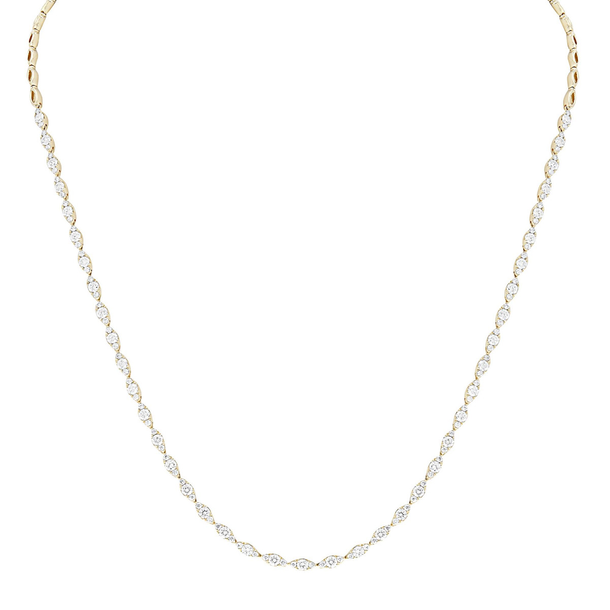 London Collection Yellow Gold Marquise Illusion Diamond Necklace
