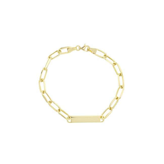 London Collection 14k Yellow Gold Id Bar Bracelet