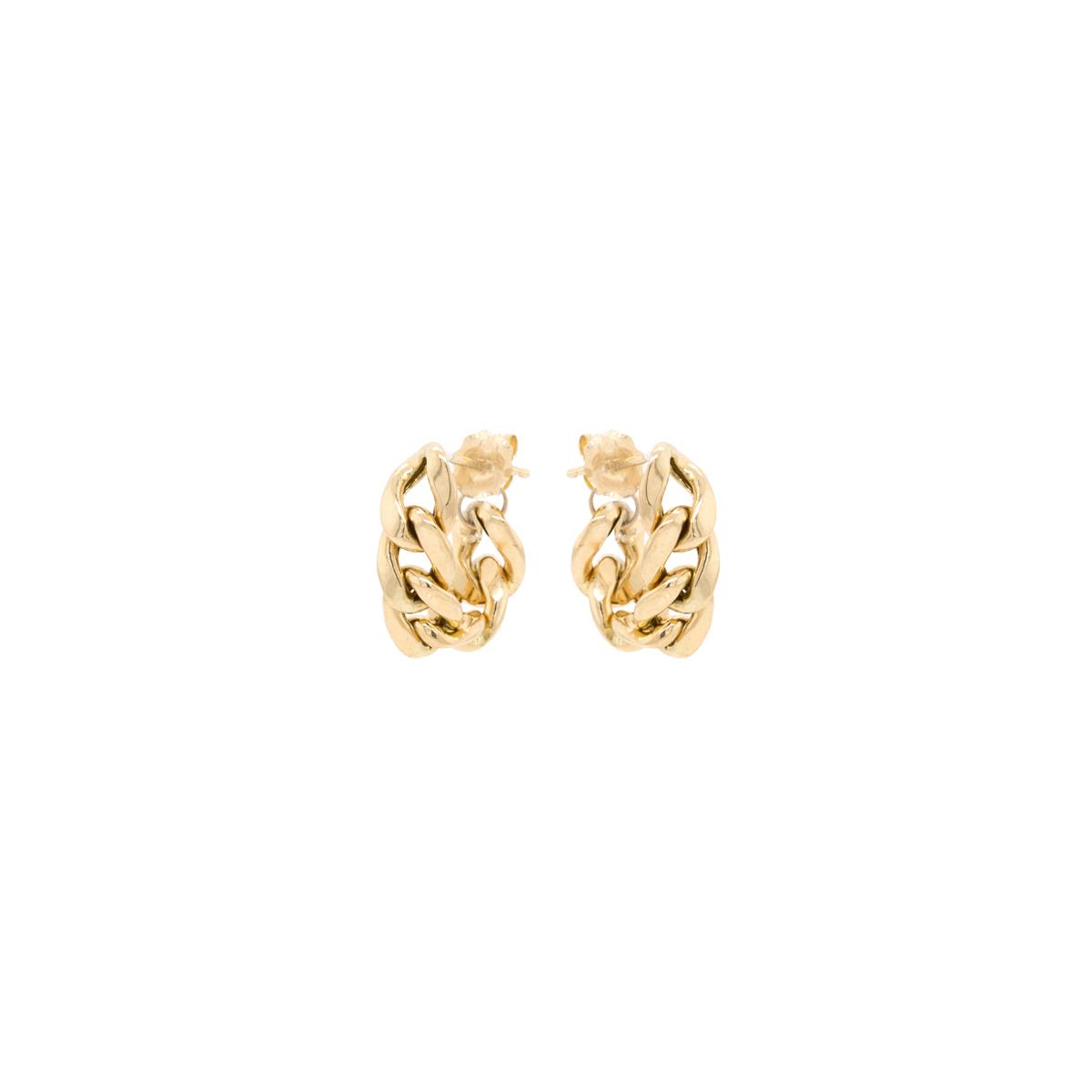 Zoe Chicco 14k Large Curb Chain Huggie Hoop Earrings