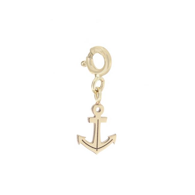Zoe Chicco Midi Bitty 14k Yellow Gold Anchor Charm