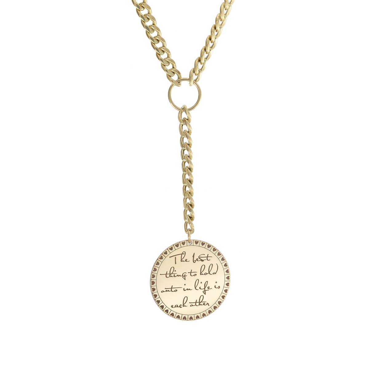 Zoe Chicco 14k The Best Thing to Hold Onto in Life is Each Other Pendant Necklace