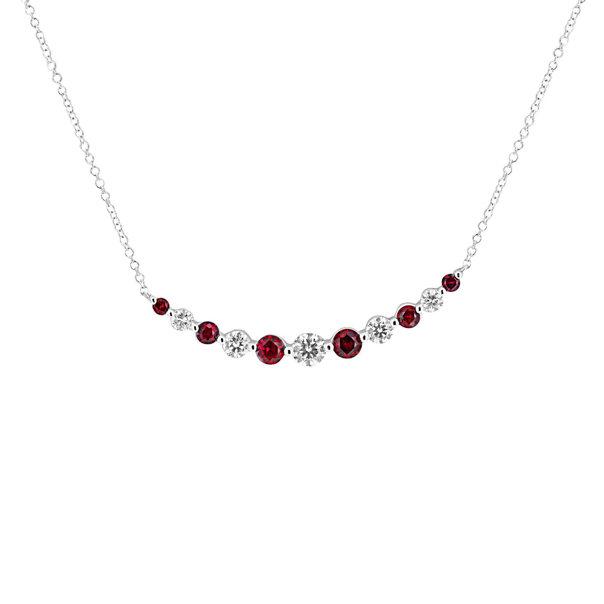 London Collection 18k Ruby and Diamond Necklace
