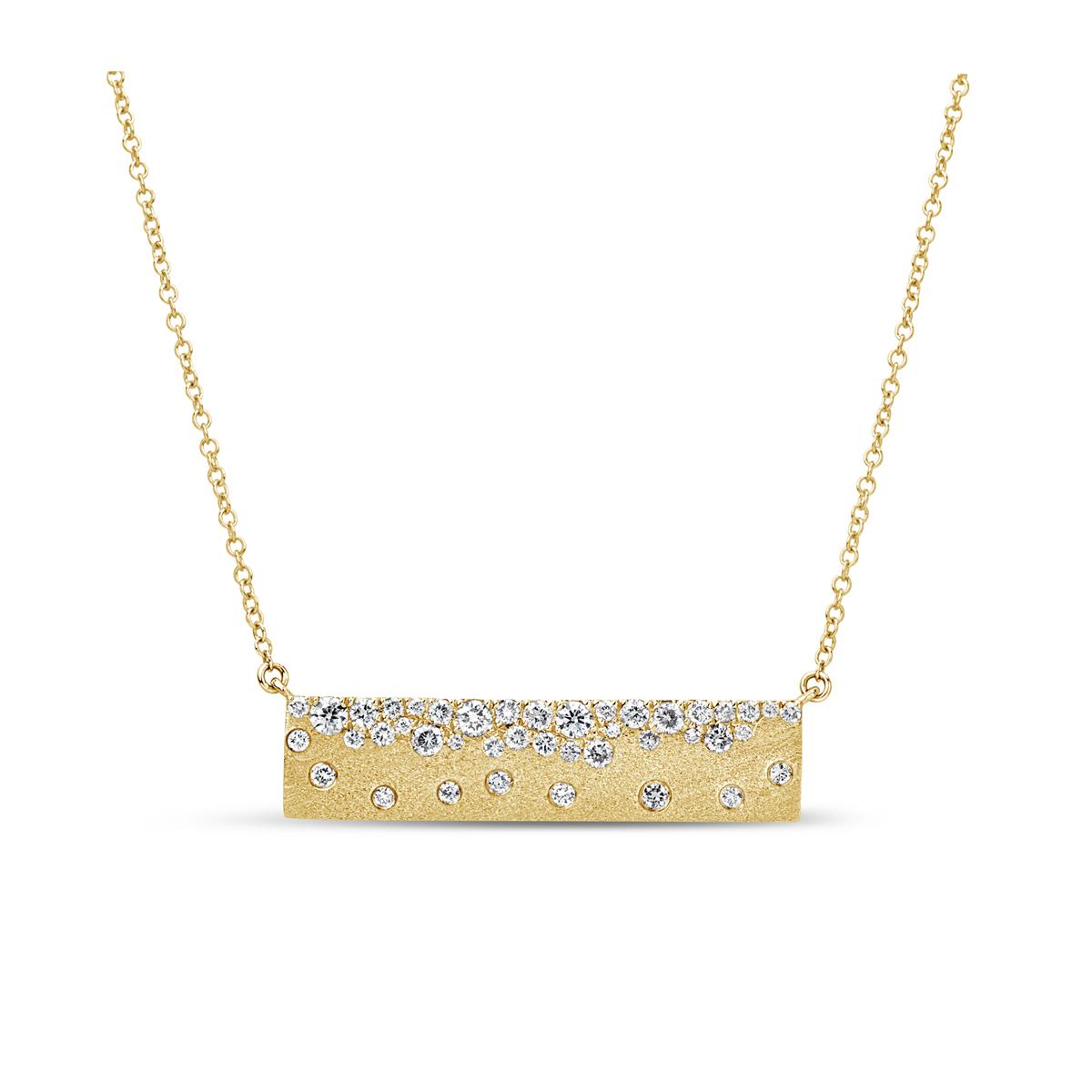 London Collection Confetti 14k Diamond Bar Pendant Necklace