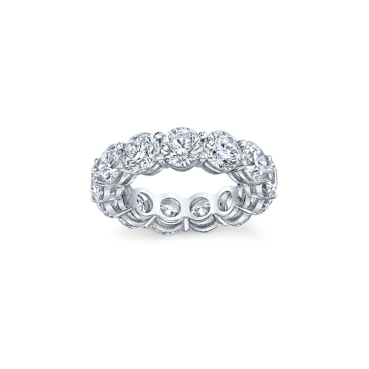 Norman Silverman Platinum Round Diamond Eternity Band