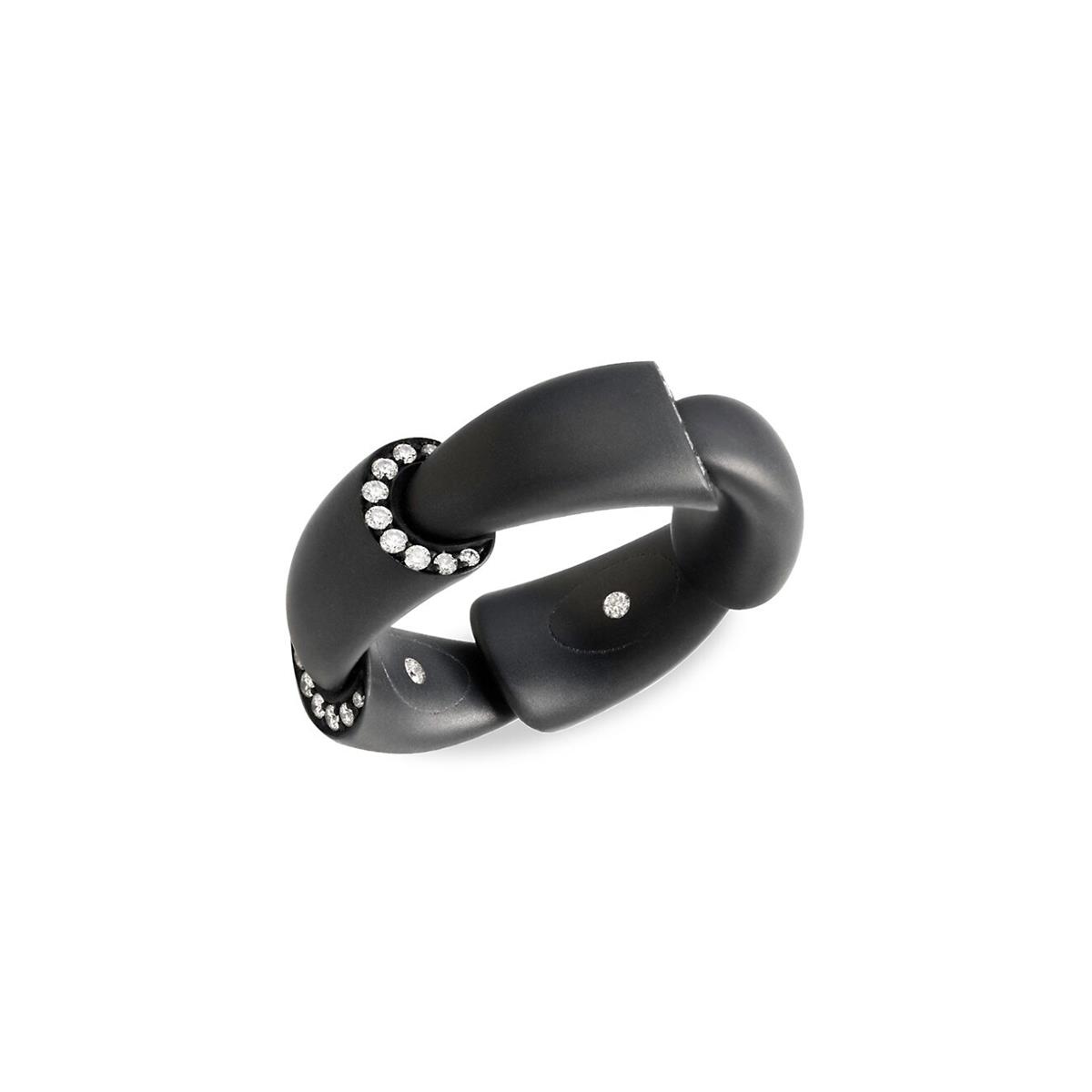 Black matte titanium and diamonds are a favorite combination