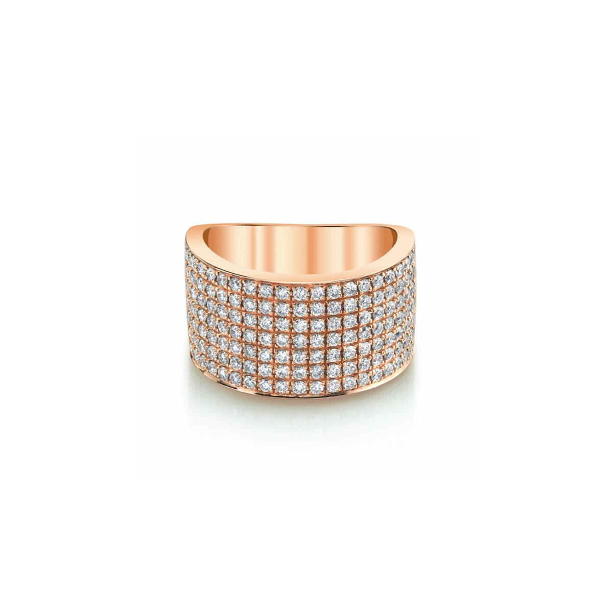 Anita Ko Marlow 18k Rose Gold Diamond Wide Band