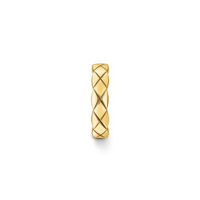 CHANEL COCO CRUSH Quilted Single Huggie Earring