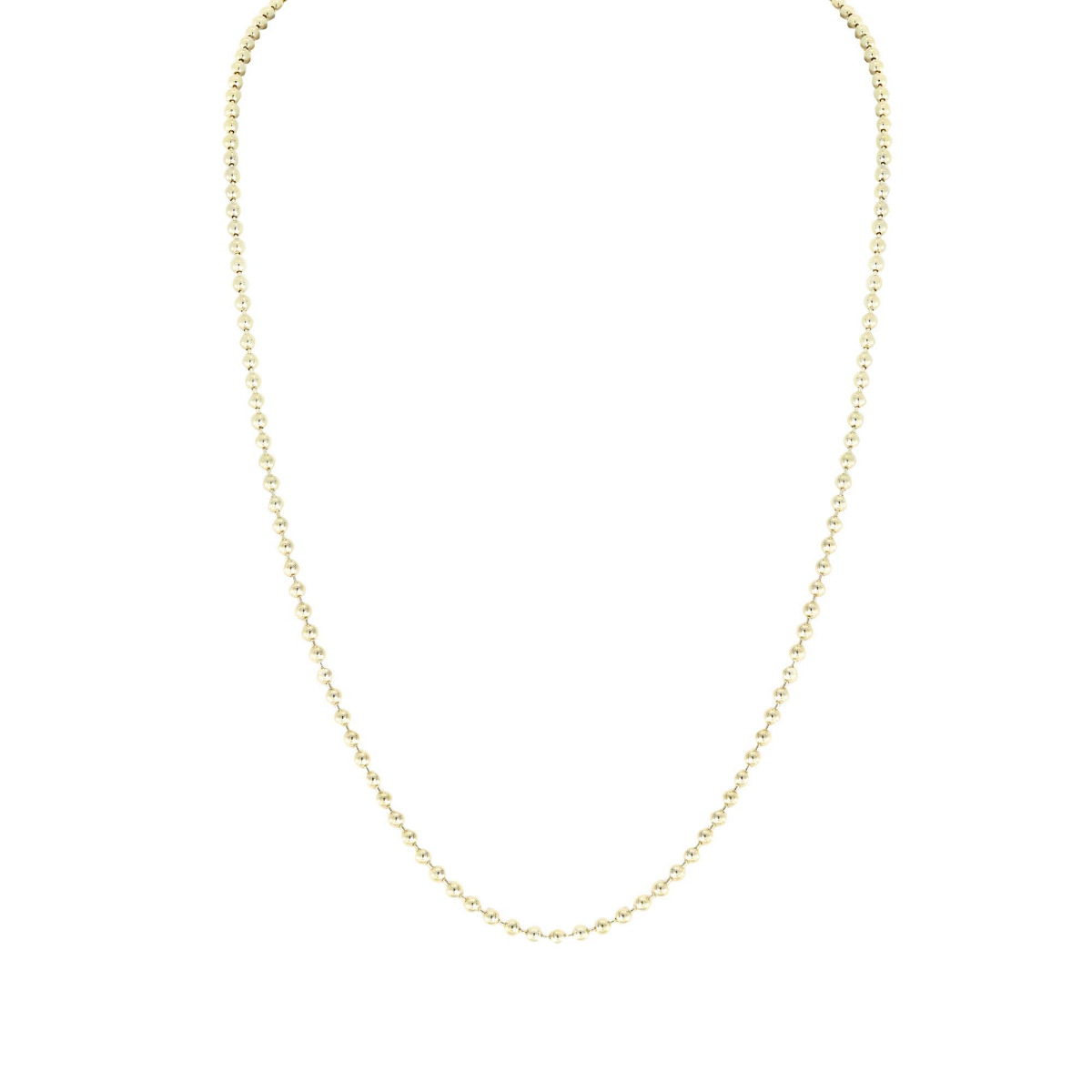 London Collection Yellow Gold 3mm Bead Necklace