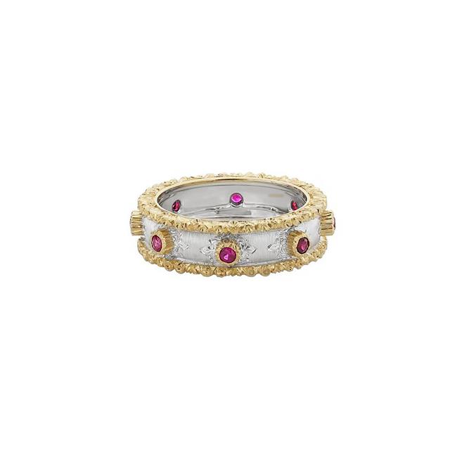 Buccellati Marci Capri Eternelle 18k Two Tone Ruby Ring