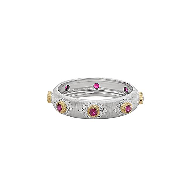 Buccellati Marci Positano Eternelle 18k Two Tone Ruby Ring