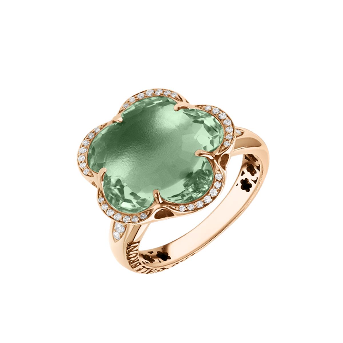 Pasquale Bruni Bon Ton Dolce Vita Diamond and Prasiolite Flower Ring
