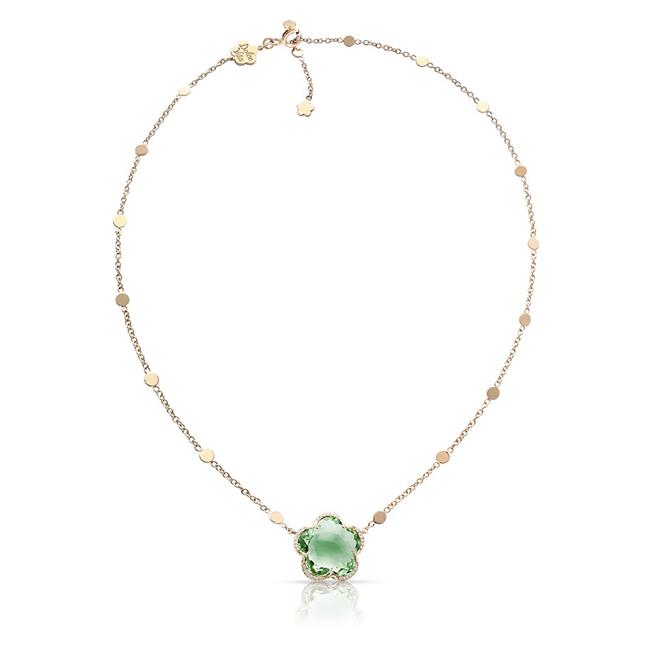 Pasquale Bruni Bon Ton Dolce Vita 18k Rose Gold Prasiolite Flower Necklace