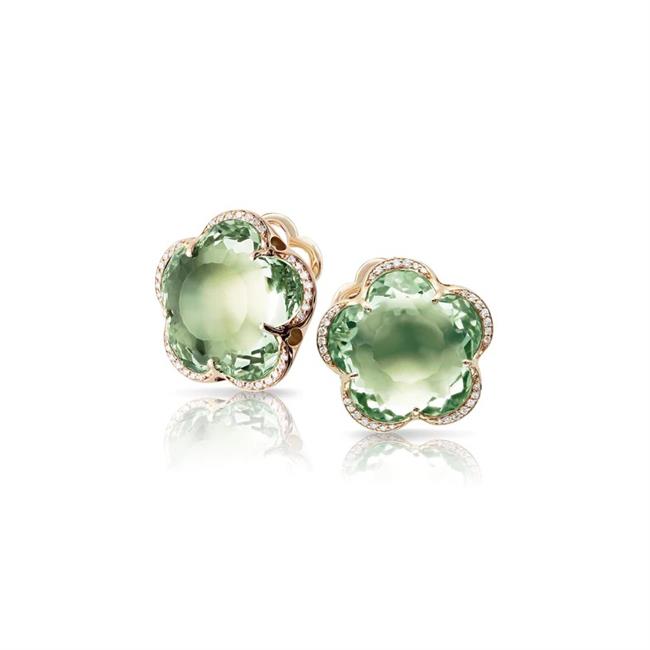 Pasquale Bruni Bon Ton Dolce Vita 18k Rose Gold Prasiolite Flower Earrings