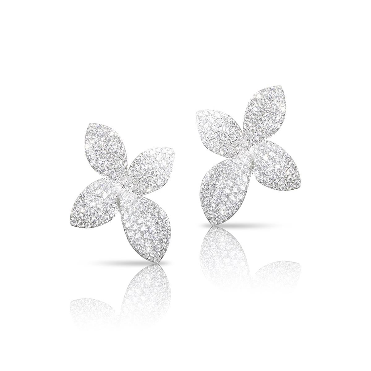 Pasquale Bruni Giardini Segreti White Gold Flower Diamond Stud Earring