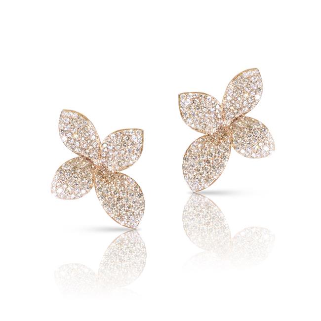 Pasquale Bruni Giardini Segreti 18k Rose Gold And Diamond Earrings