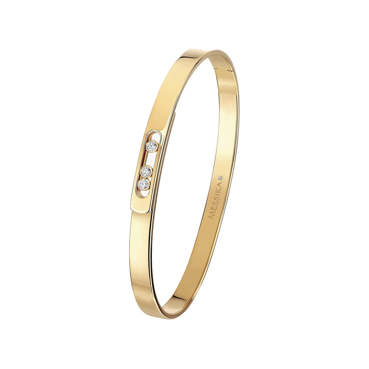 Messika Move Noa 18k Yellow Gold Diamond Bangle Bracelet