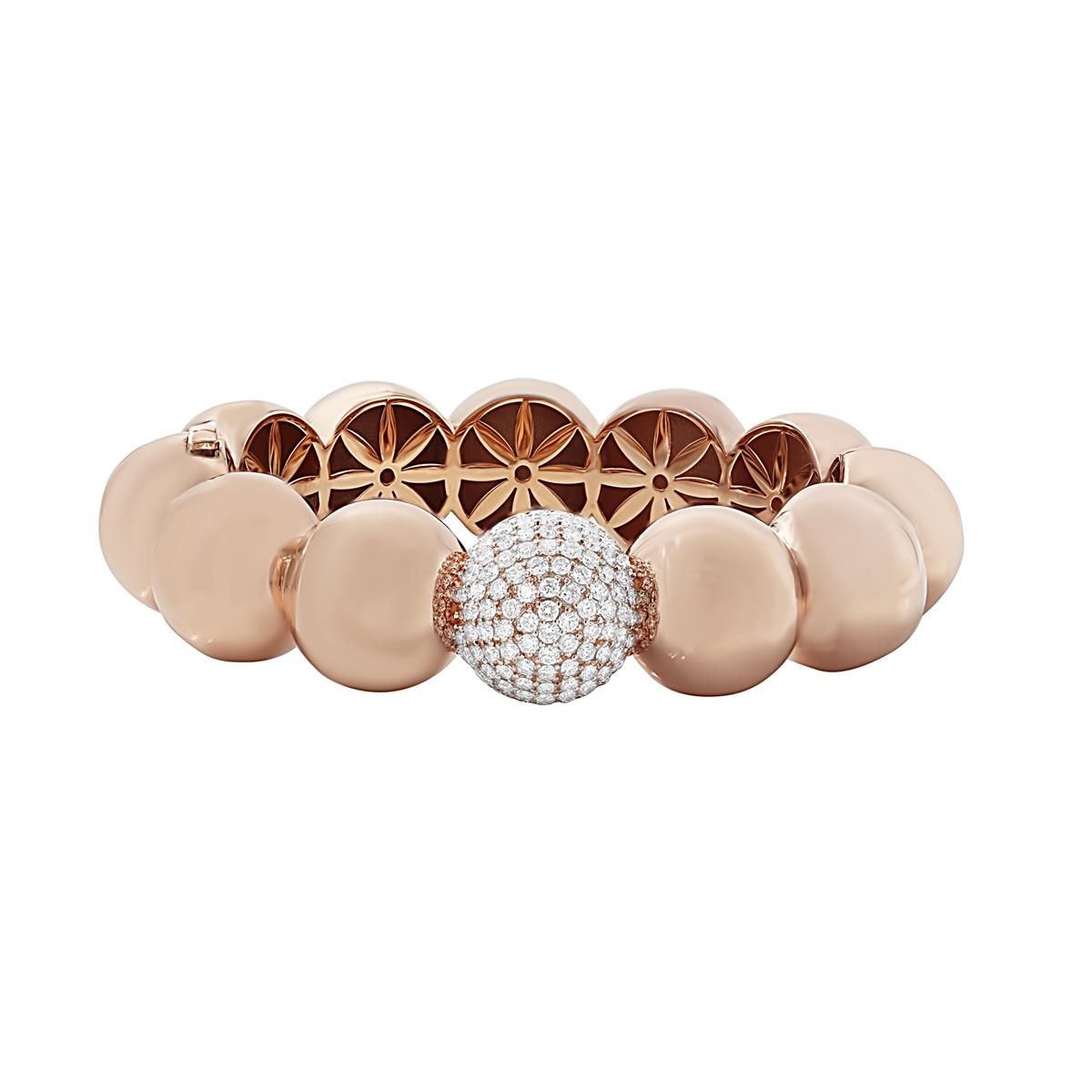 London Collection Rose Gold Diamond Boule Bracelet