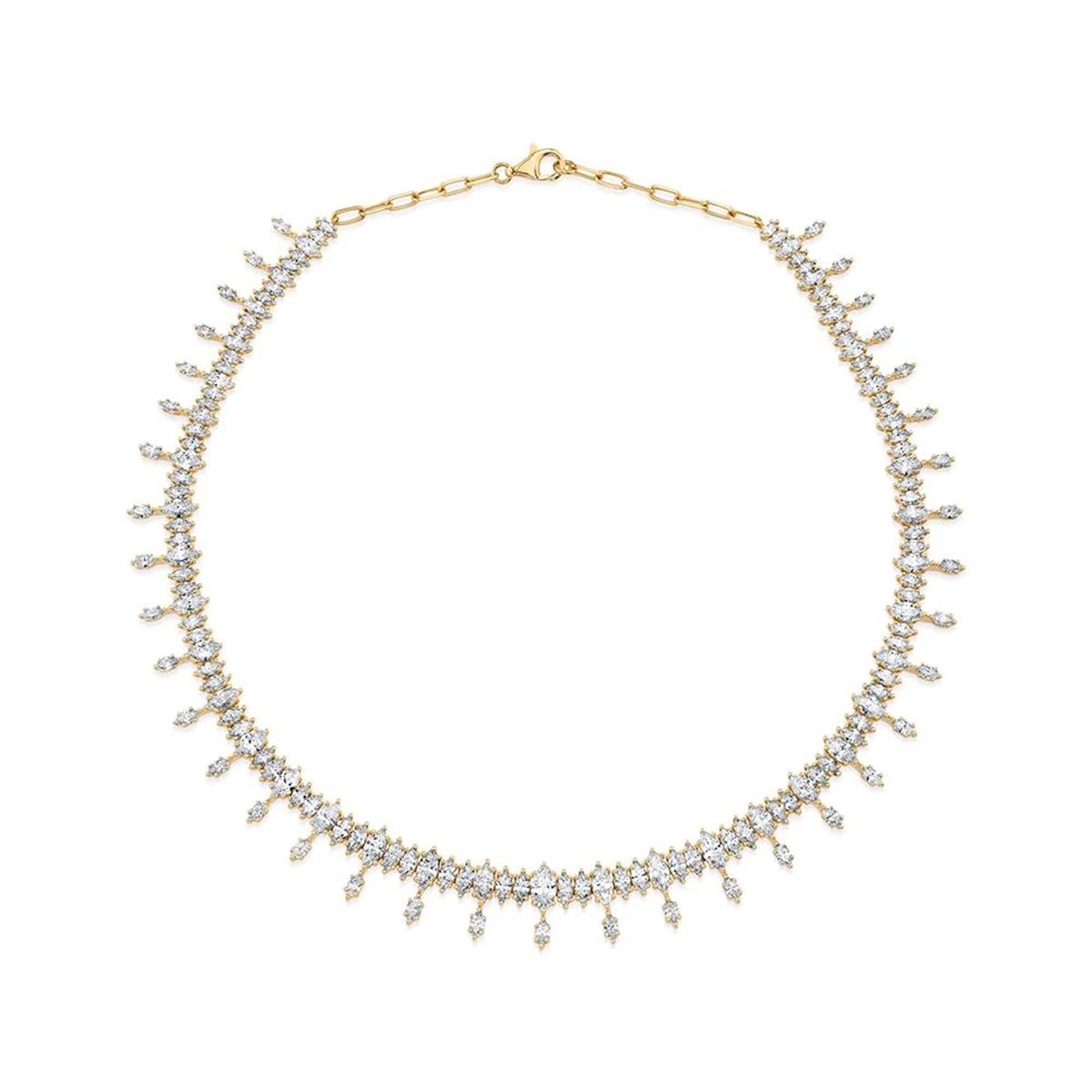 Anita Ko 18k Yellow Gold Atlas Marquise Diamond Choker Necklace