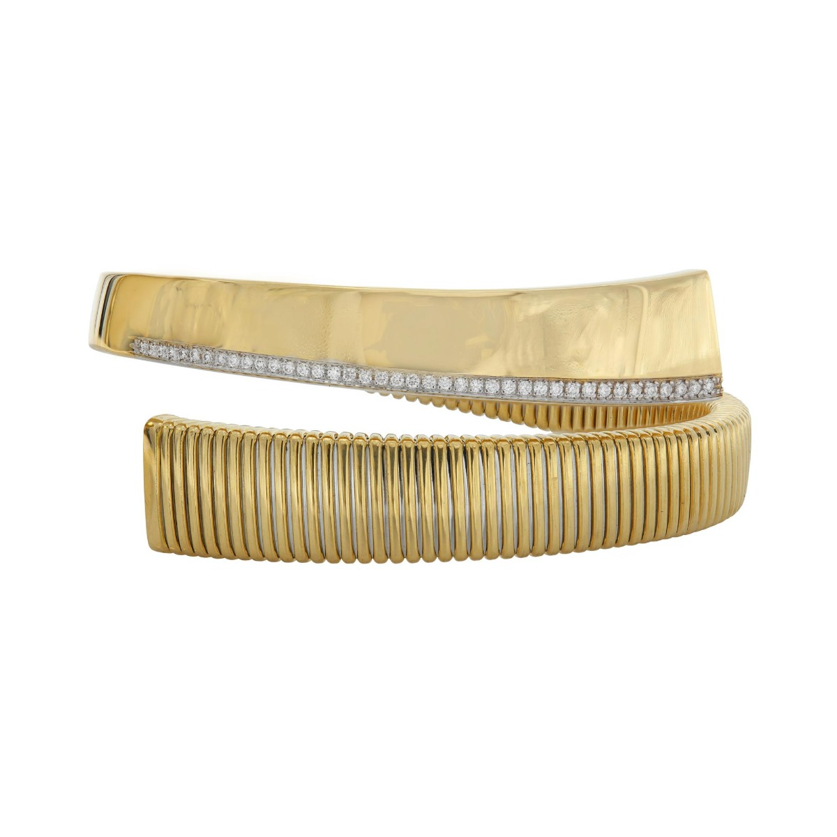 London Collection 18k Diamond Tubogas Bracelet