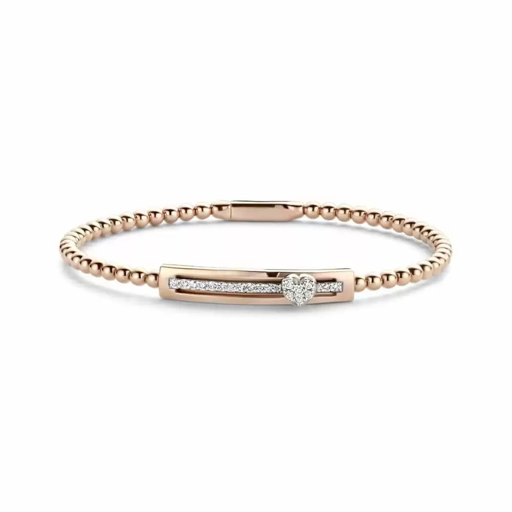 A Pink Sapphire and Rose Gold Stack