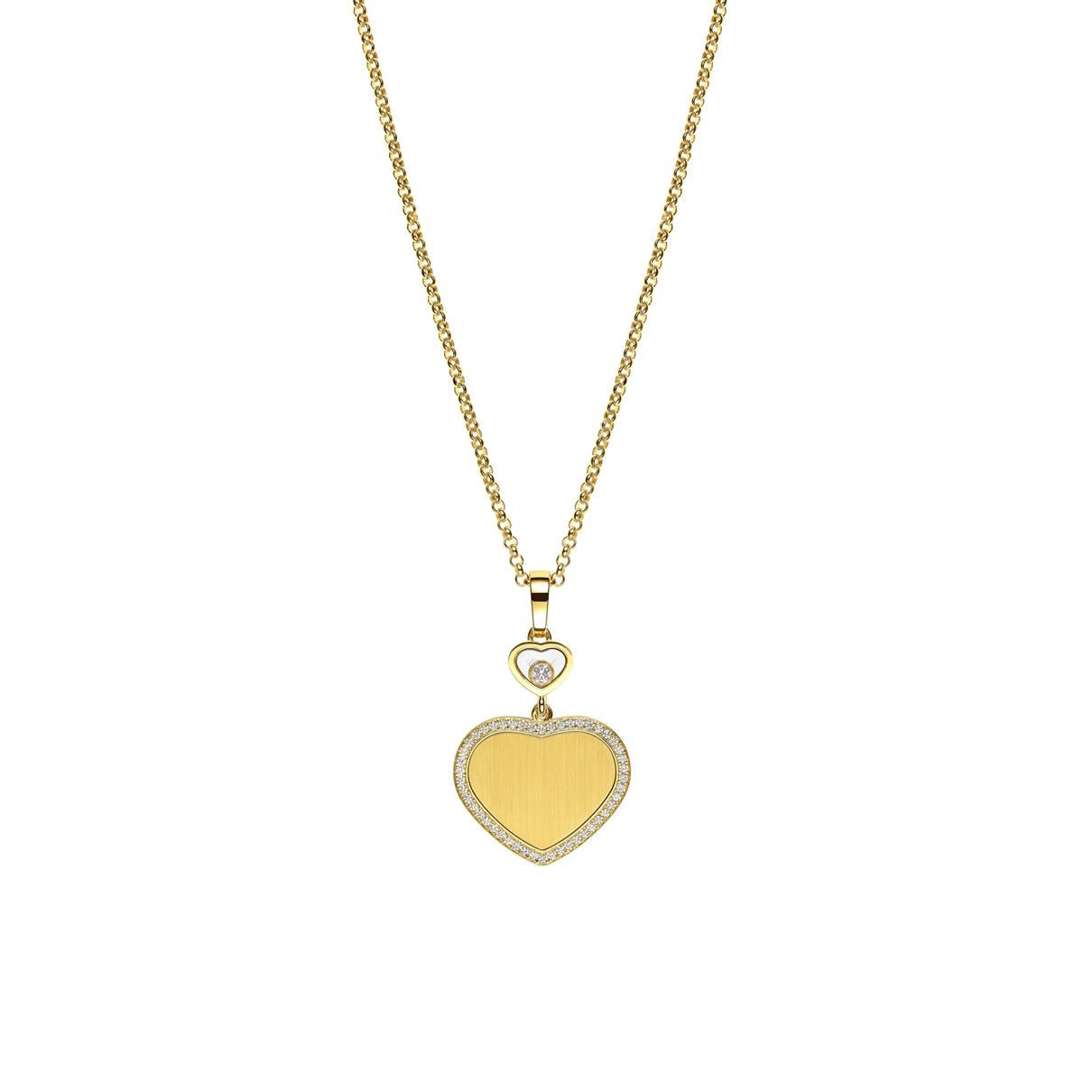 Chopard Happy Hearts 18k Diamond Heart Pendant Necklace