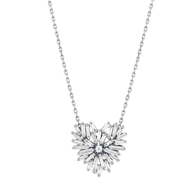 Suzanne Kalan 18k Gold And Diamond Small Heart Necklace