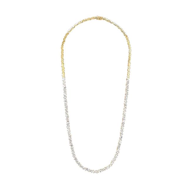 Suzanne Kalan 18k Yellow Gold Mini Diamond Tennis Necklace