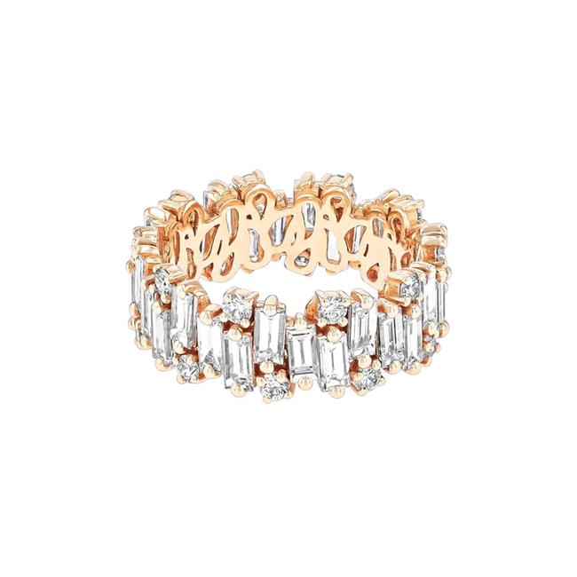 Suzanne Kalan 18k Yellow Gold Diamond Firework Eternity Band
