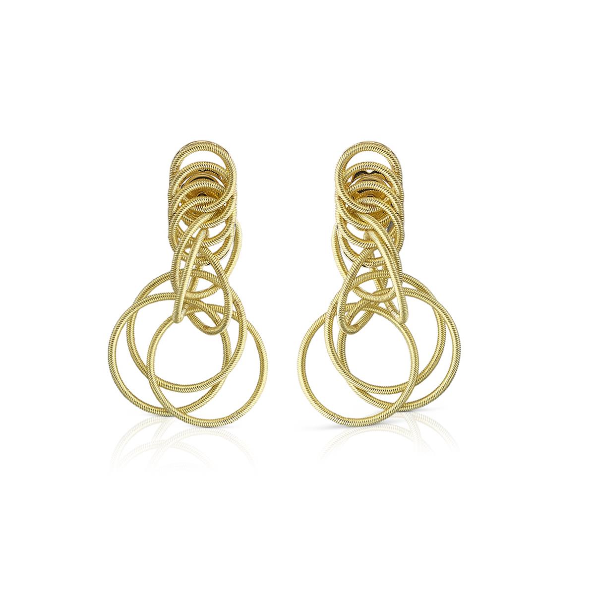 Buccellati Hawaii 18k Yellow Gold Short Circle Drop Earrings