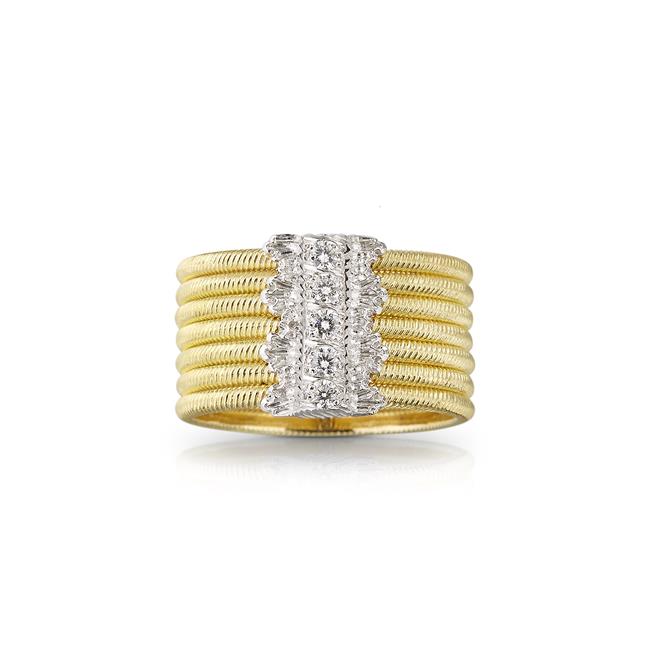 Buccellati Hawaii 18k Two Tone Diamond Ring