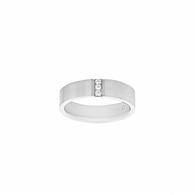 Henri Daussi 14k White Gold Black and White Diamond Ring