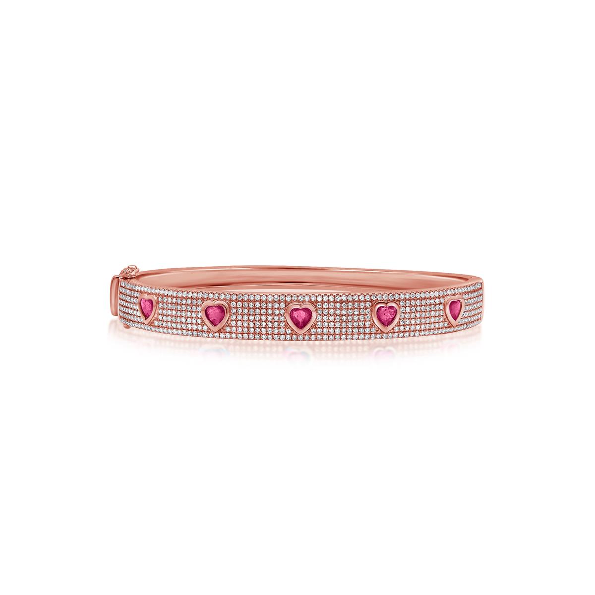 A Pink Sapphire and Rose Gold Stack