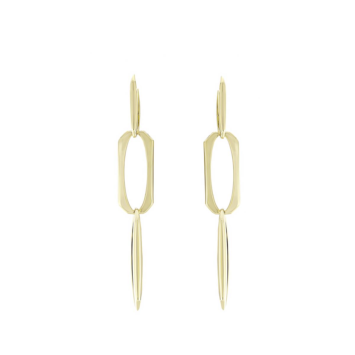 London Collection 14k Loop Metropolitan Drop Earrings