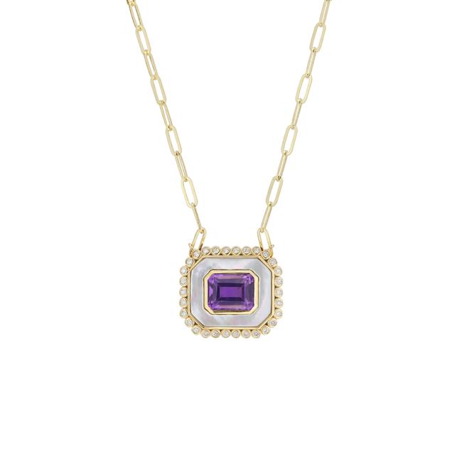 London Collection 14k Yellow Gold Diamond Gemstone And Pearl Necklace