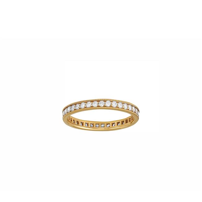 London Collection 18k Yellow Gold 35 Diamond Milgrain Wedding Band