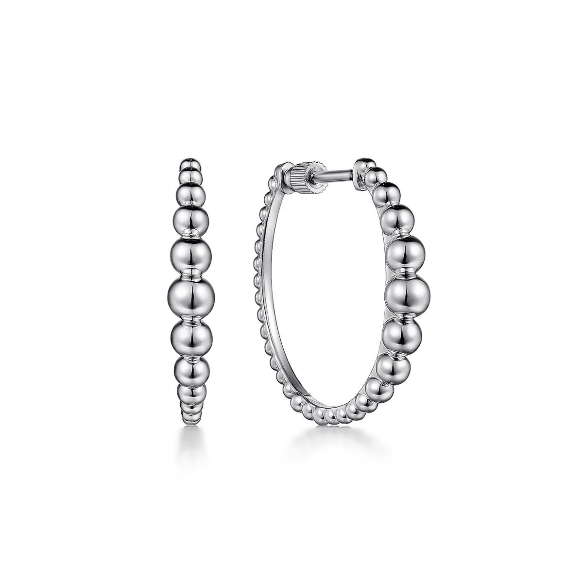 Gabriel & Co Bujukan Sterling Silver Classic Hoop Earrings