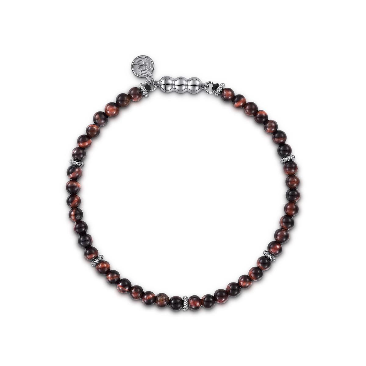 Gabriel & Co Sterling Silver Gemstone 4.5mm Beaded Bracelet