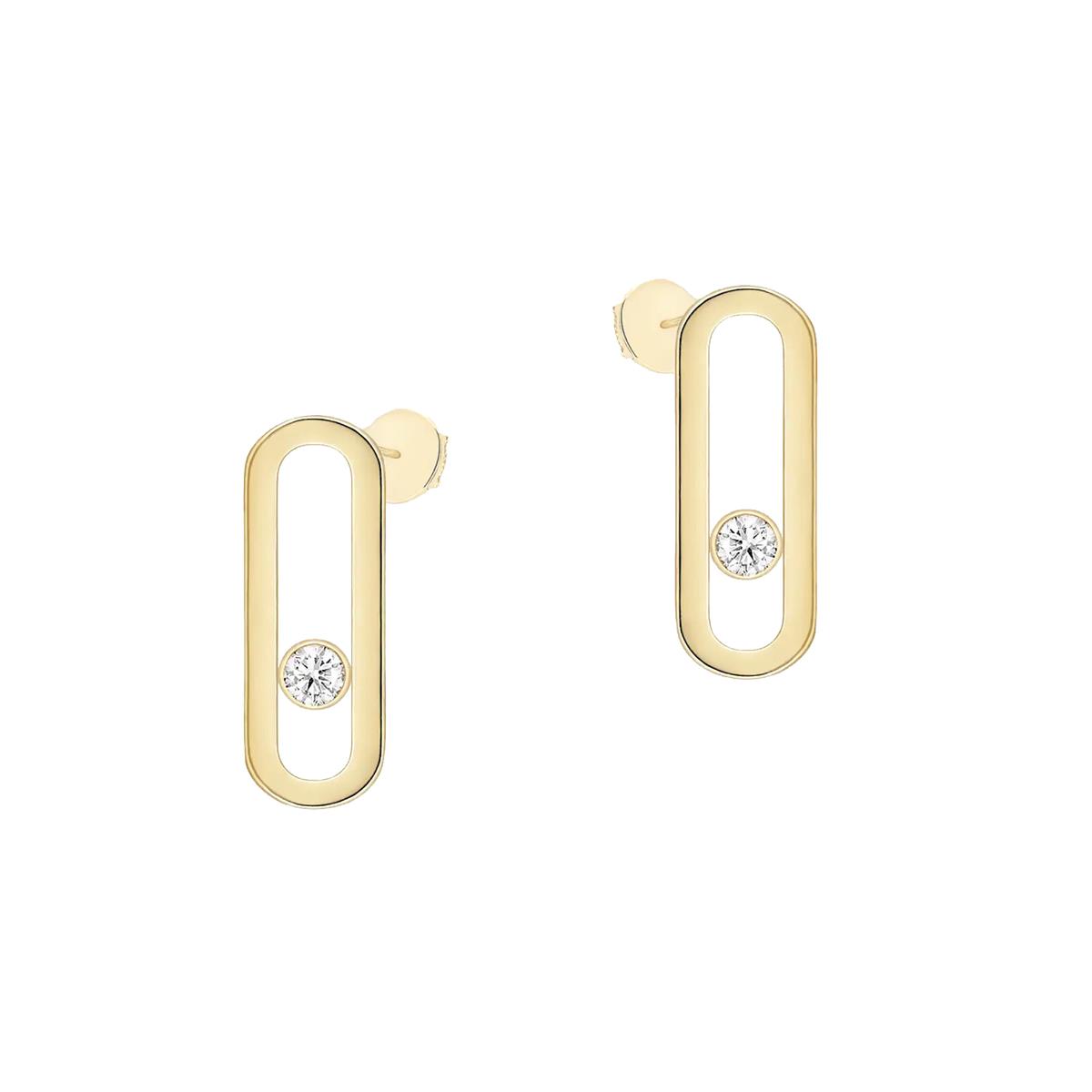 Messika Move Uno 18k Gold Stud Earrings
