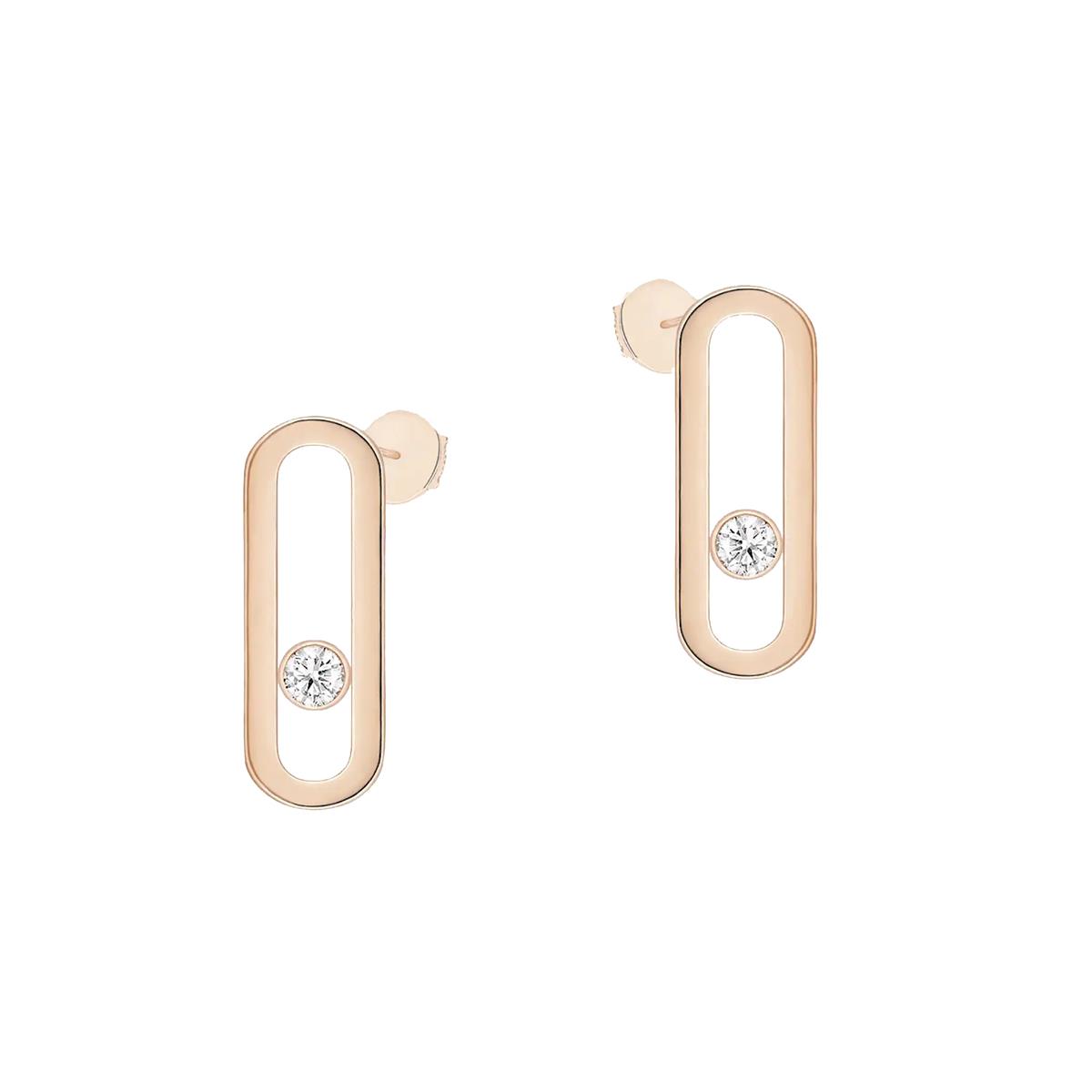 Messika Move Uno 18k Gold Stud Earrings