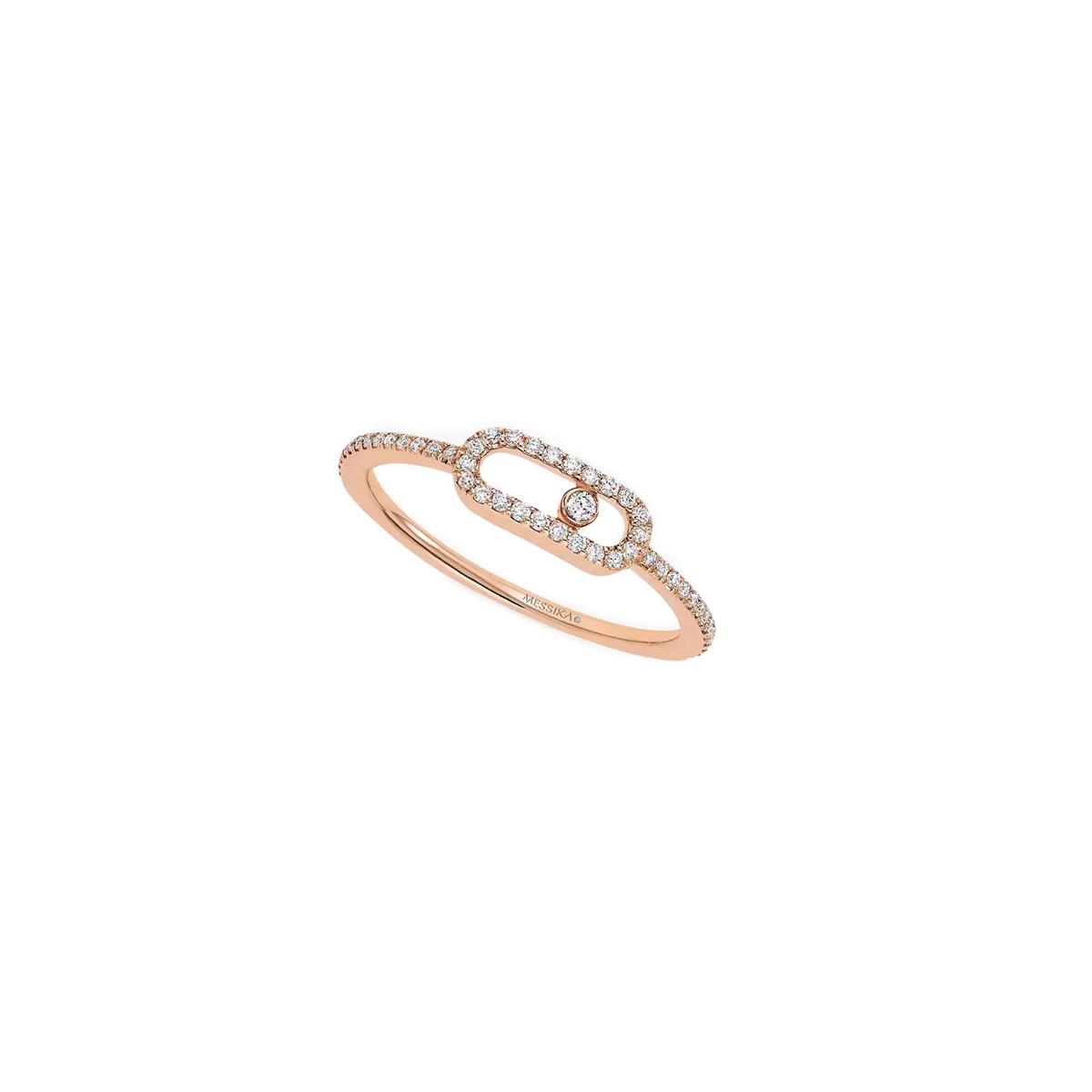 Messika Move Uno 18k Pink Gold Diamond Ring