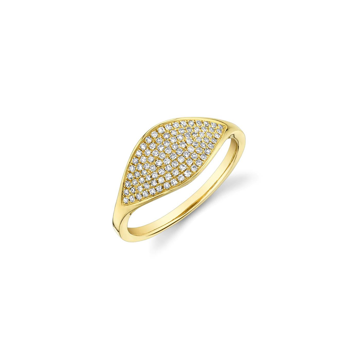 London Collection 14k Gold Marquise Pave Diamond Ring