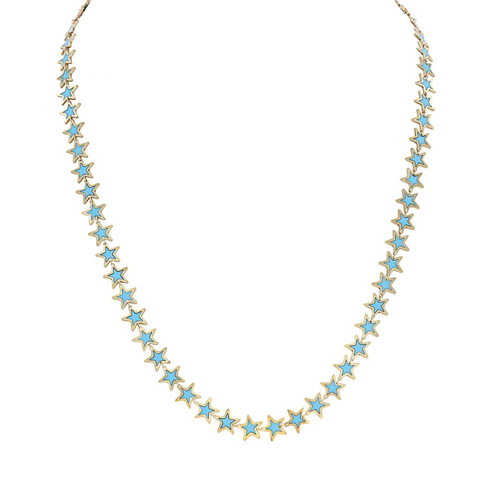 London Collection 14k Turquoise Star Necklace