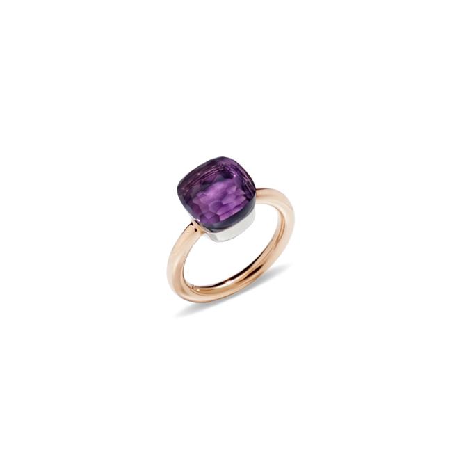 Pomellato Nudo 18k Rose and White Gold Amethyst Ring