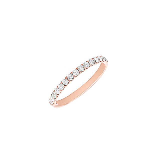 Memoire Odessa 18k Rose Gold Half Diamond Ring