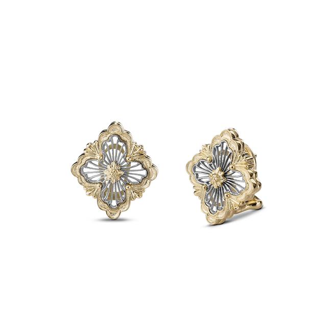 Buccellati Opera Tullie 18k Yellow Gold See Through Button Earrings