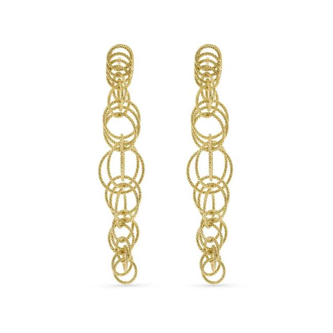 Buccellati Hawaii 18k Yellow Gold Hand Twisted Circle Earrings