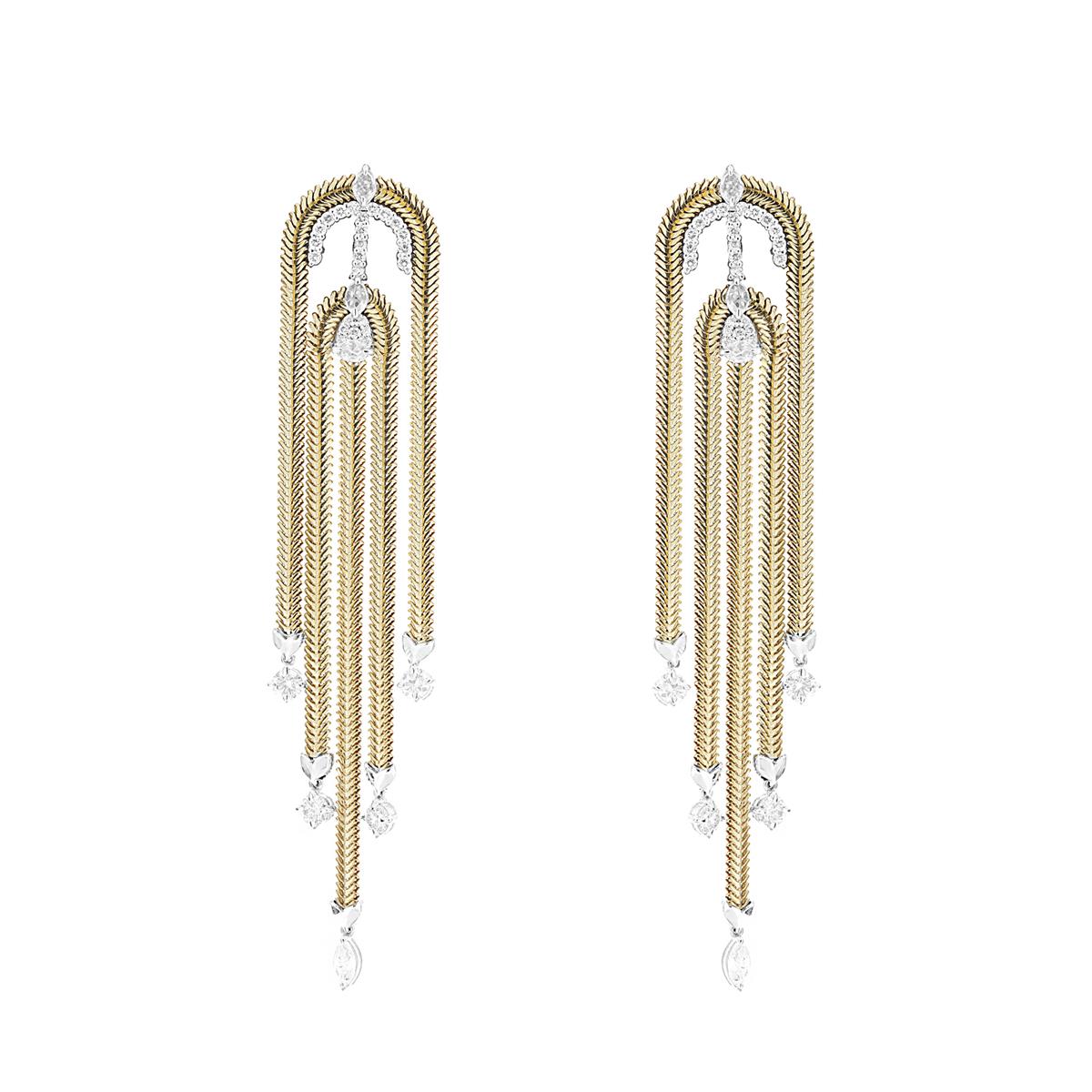 London Collection 18k Yellow Gold Diamond Dangle Drop Earrings